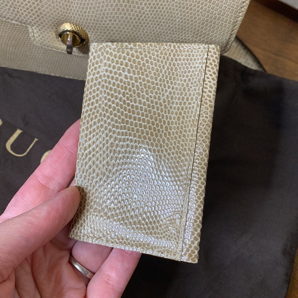 Vintage Gucci Lizard Front Flap Twist Lock Mini Bag - Picture 14 of 15